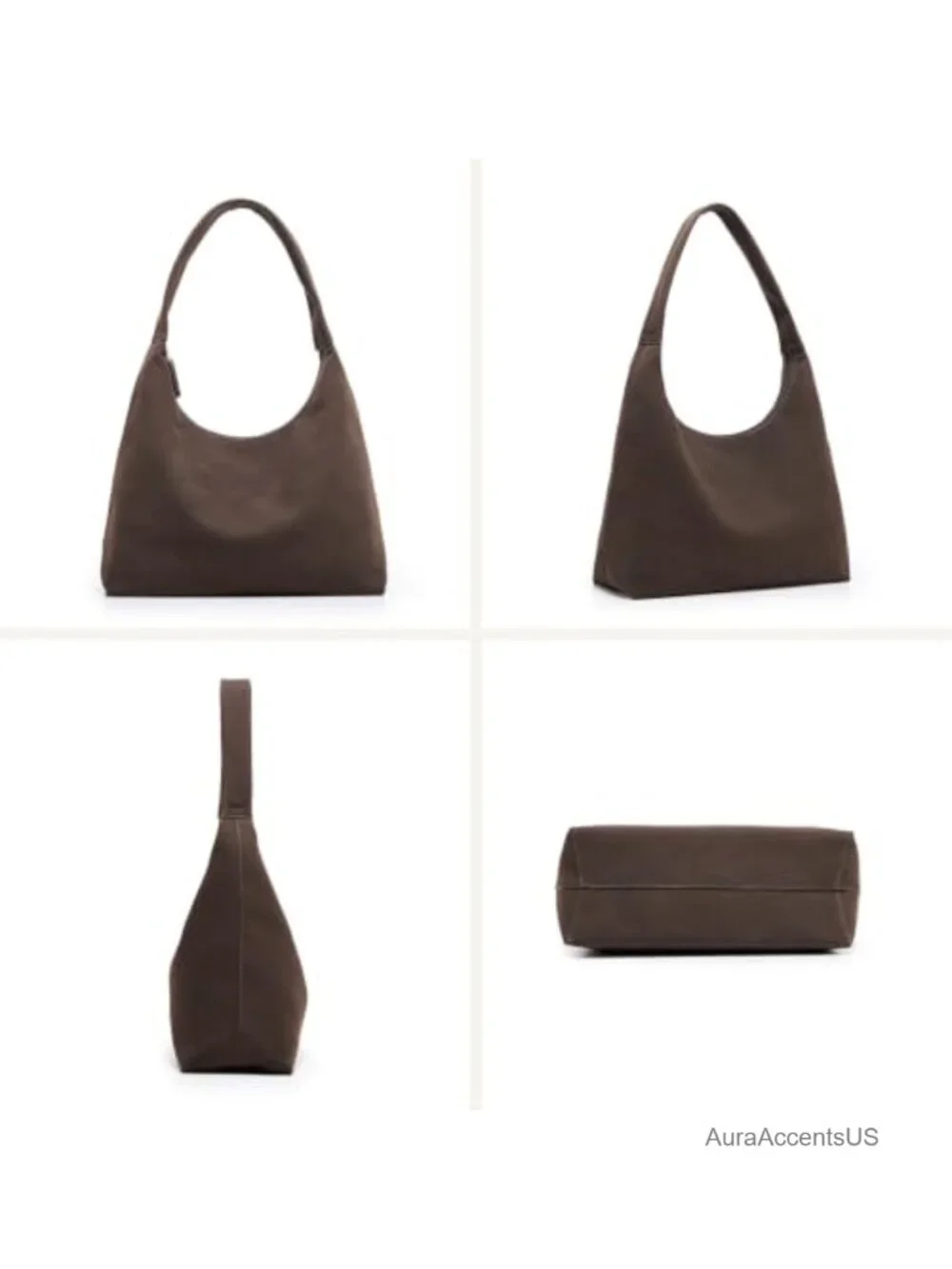 Small Hobo Shoulder Bag Faux Suede Y2K Purse